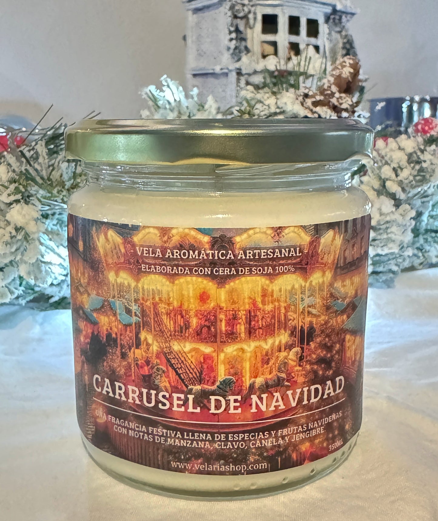 Vela Carrusel de Navidad - Temporada Navideña