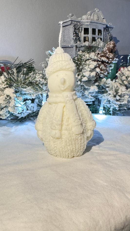 Muñeco de Nieve - Vela decorativa de Navidad