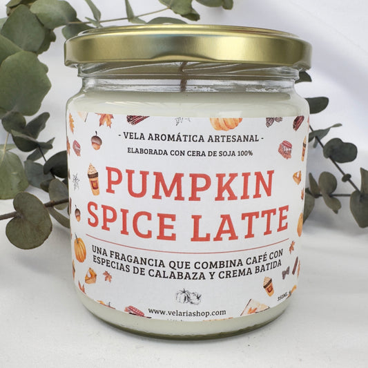 Vela Pumpkin Spice Latte - Delicias de Temporada