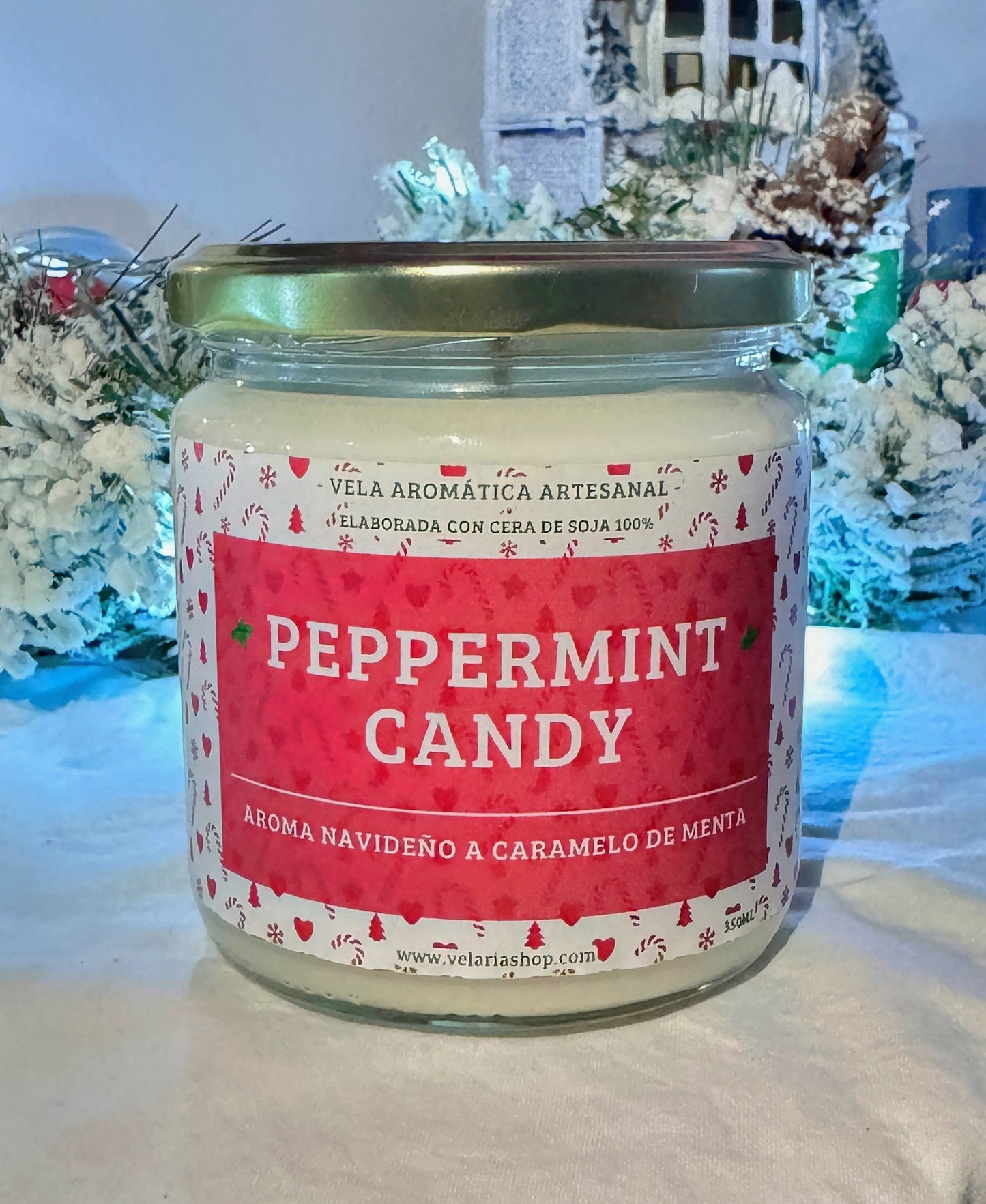 Vela Peppermint Candy - Delicias de Temporada